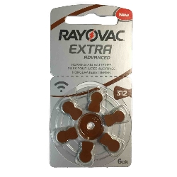 PILA RAYOVAC MARRÓN 1RUEDA (6PILAS) 312AUX-6XE
