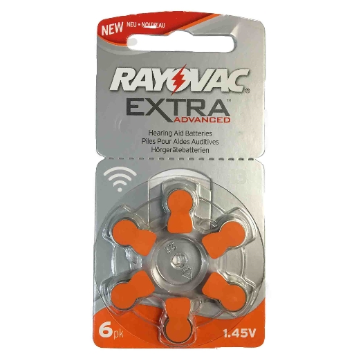 PILA RAYOVAC NARANJA 1RUEDA(6PILAS) 13AUX-6XE