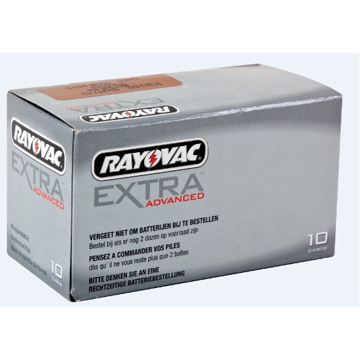 PACK PILA RAYOVAC MARRÓN 312AE 60 UNIDADES